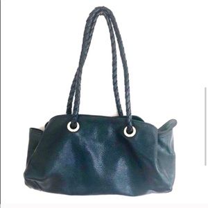 Elegant Desmo Navy Blue Leather Shoulder Bag